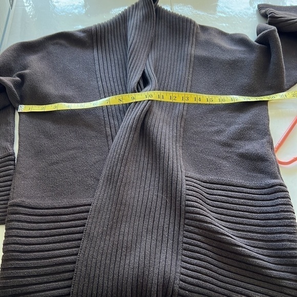 𝅺ABBIE Mags Open Front Cardigan Brown - Picture 7 of 8